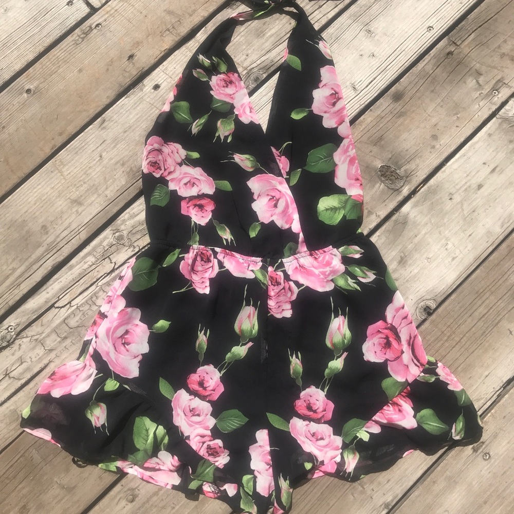 Floral Halter Romper